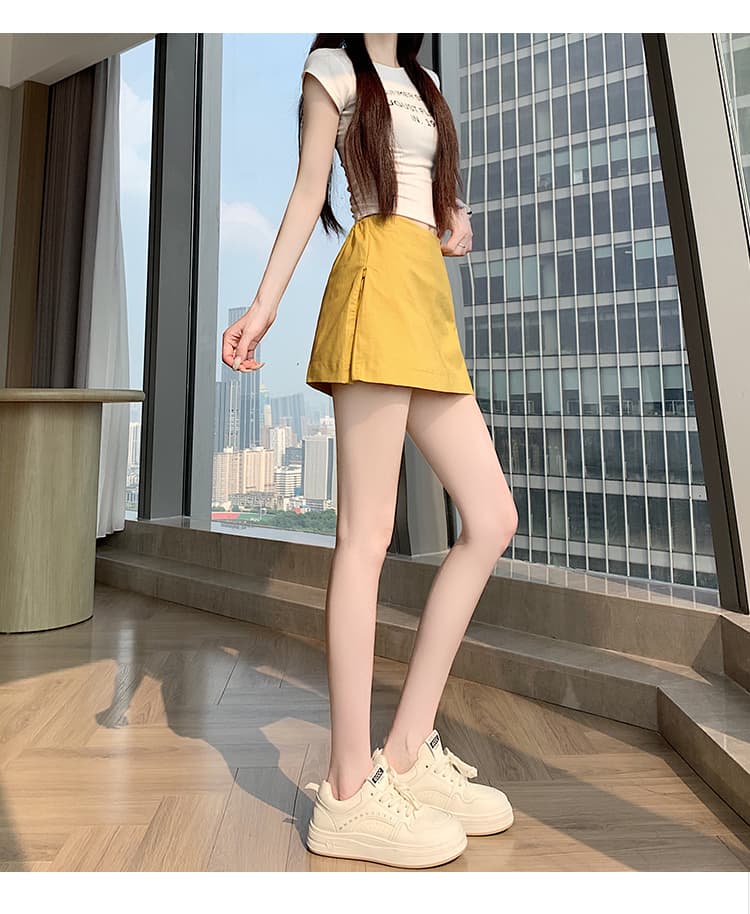 실사 여름 새로운 한 부서 핫걸 마 재료 타이트 스커트 지퍼 트임 노출 방지 반신 스커트 상세 이미지 27