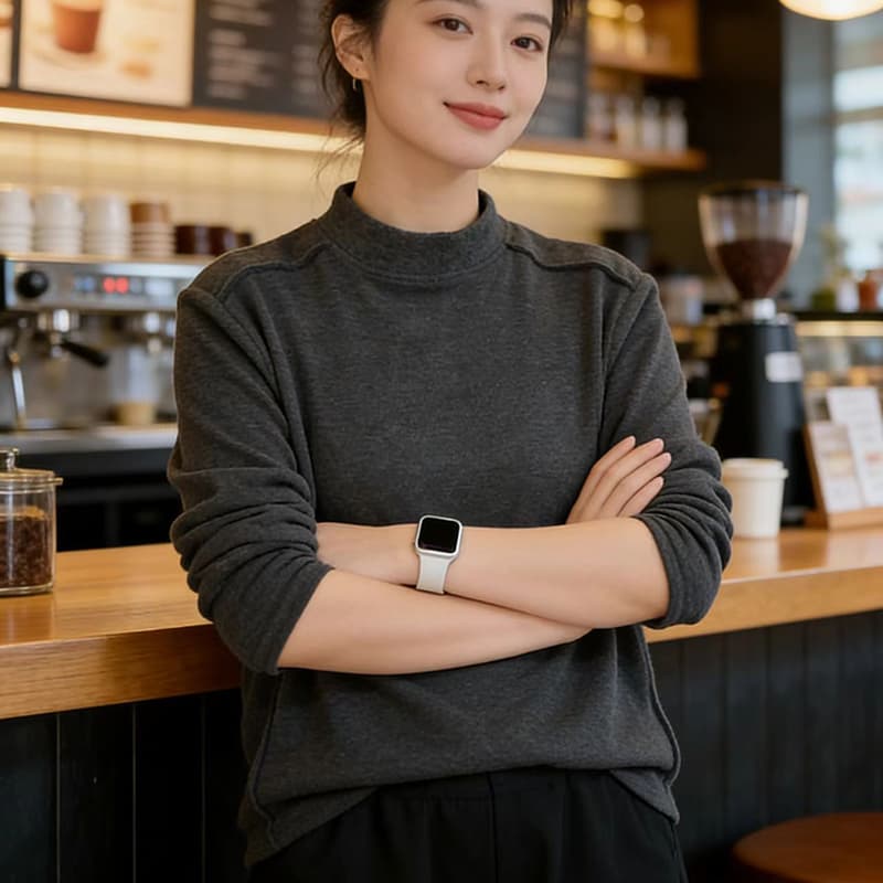 봄 드레스 새로운 슬림해 보이는 다용도 빅 사이즈 여성 의류 두꺼운 보온 양면 플리스 연삭 털 발열 De 플러시 기본 셔츠 맨위 이미지 4