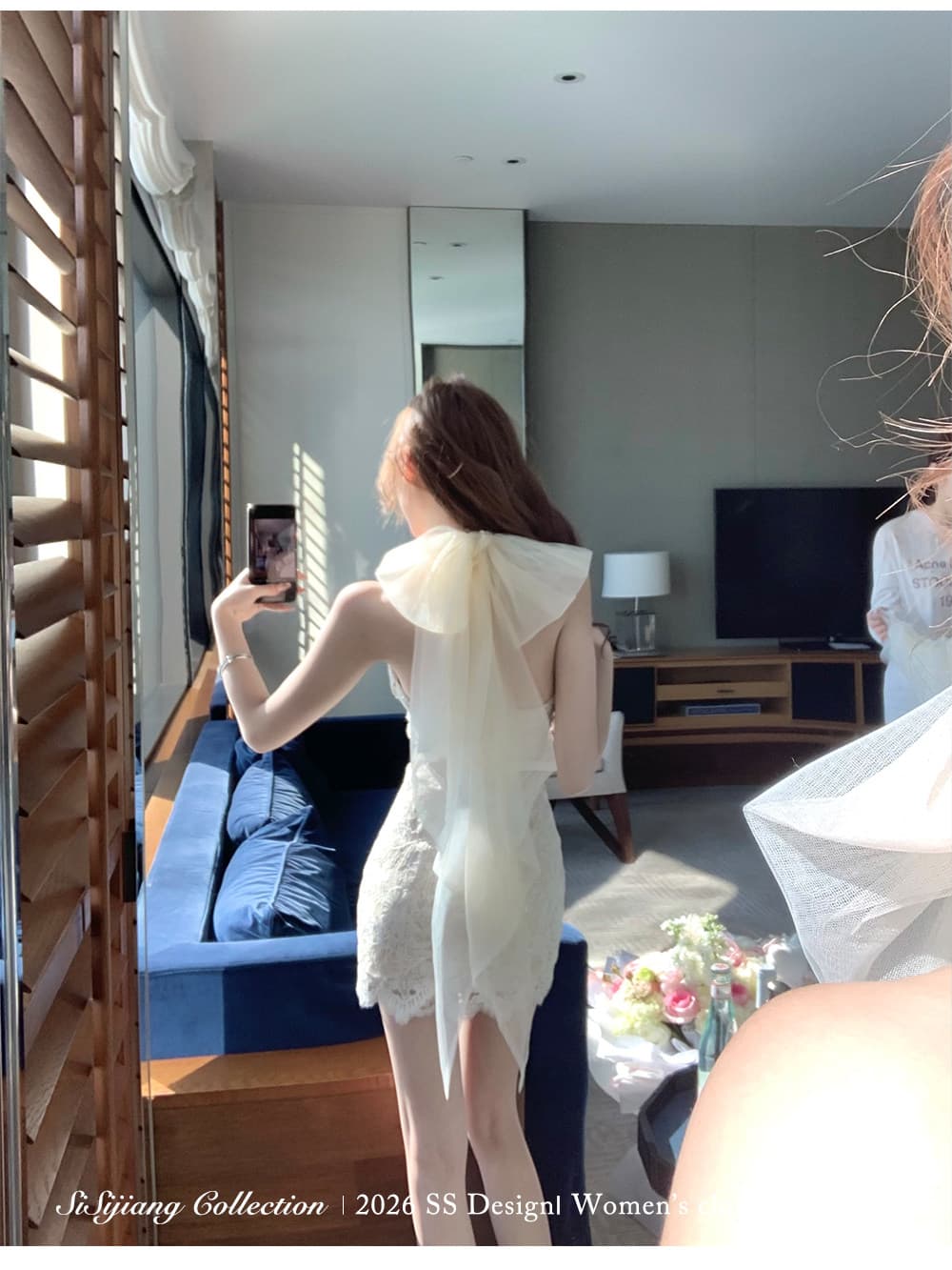 sisi jiang 천 골드 돌아 가기 프랑스식 레트로 레이스 레이스 몸매 가꾸기 허리 수축 타이트 스커트 끌기 꼬리 드레스 상세 이미지 4
