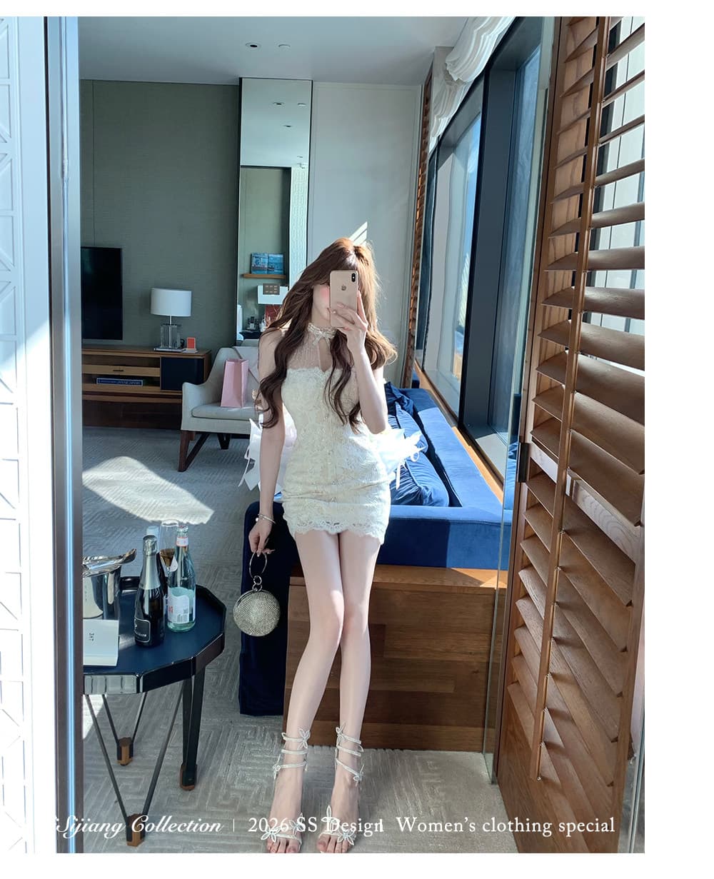 sisi jiang 천 골드 돌아 가기 프랑스식 레트로 레이스 레이스 몸매 가꾸기 허리 수축 타이트 스커트 끌기 꼬리 드레스 상세 이미지 45