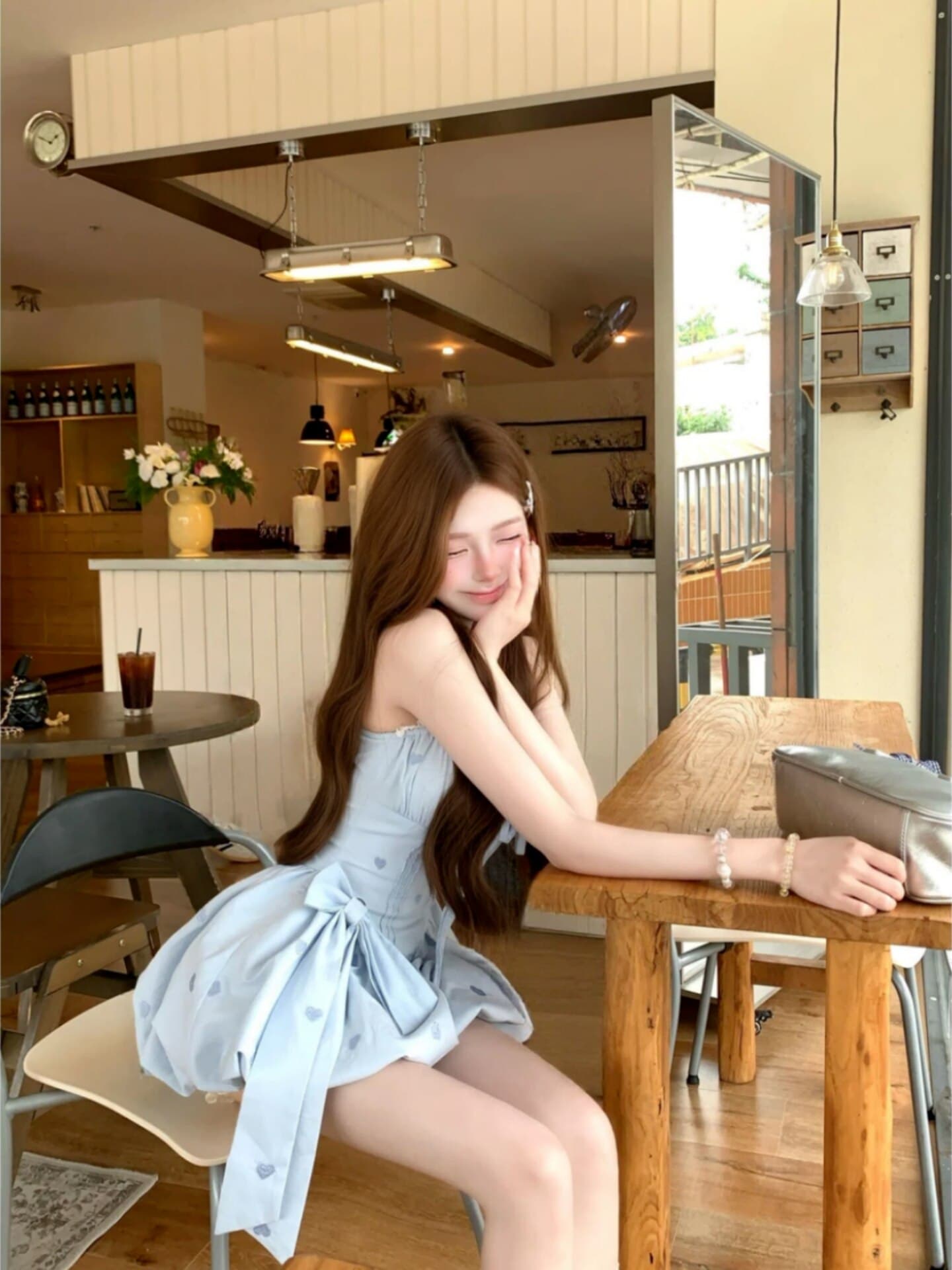 순수한 욕망 바람 달콤함 미니 스커트 여름 허리 수축 슬림해 보이는 디자인 센스 레이스 조각 나비 매듭 꽃밭 여성 드레스 상세 이미지 11