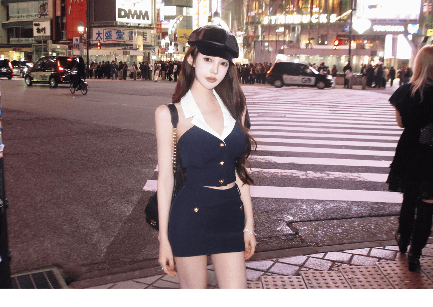 cher 챠오어 중년 향기로운 향 고유 한 골드 버클 샤오시엔 행침 목 캐미솔 타이트 스커트 반 스커트 세트 여성 여름 상세 이미지 6