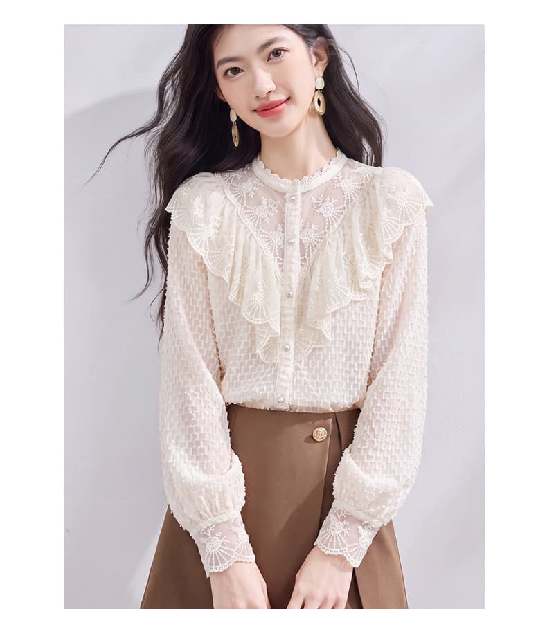 있음 선적 실사 2026 가을 새로운 한국 스타일 다용도 긴팔 캐주얼 셔츠 여성 셔츠 상세 이미지 4