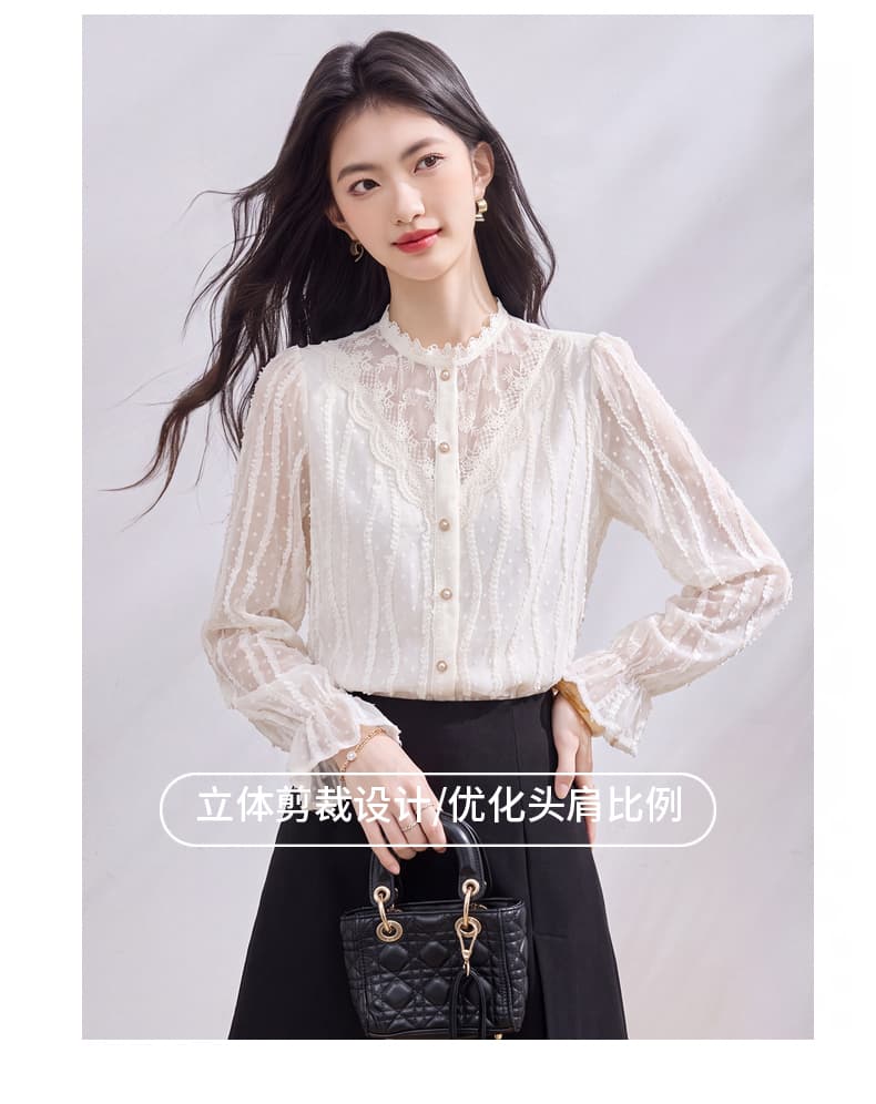 있음 선적 실사 2026 가을 새로운 한국 스타일 다용도 긴팔 캐주얼 셔츠 여성 셔츠 상세 이미지 8