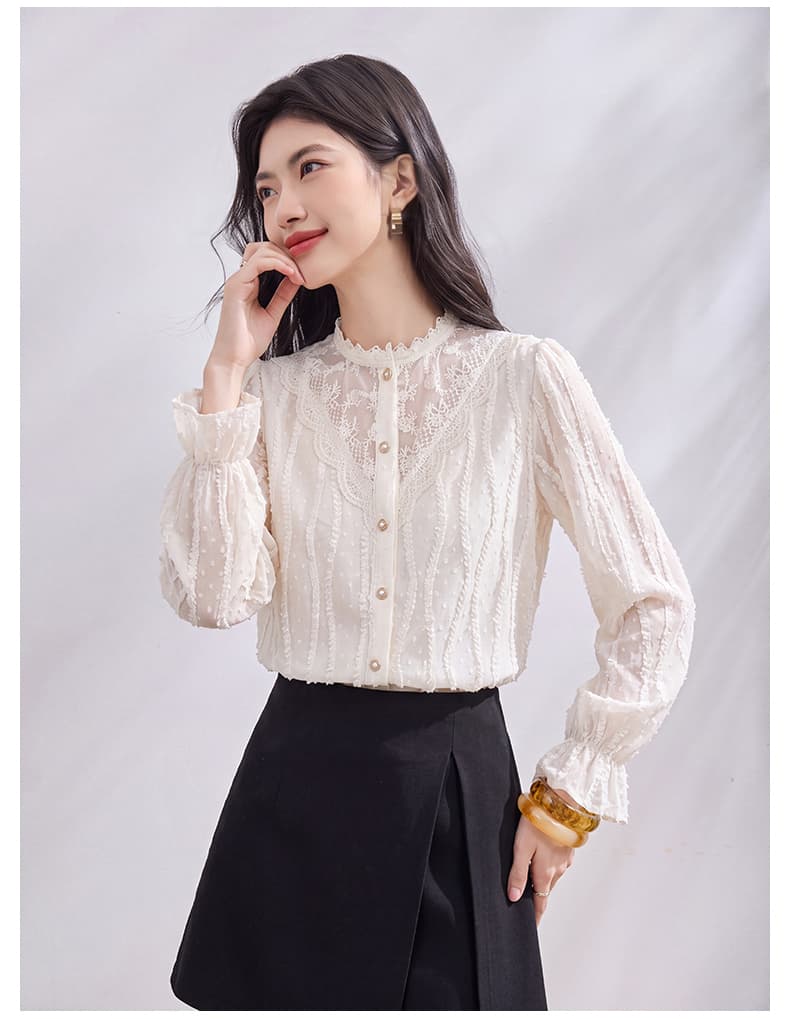 있음 선적 실사 2026 가을 새로운 한국 스타일 다용도 긴팔 캐주얼 셔츠 여성 셔츠 상세 이미지 20
