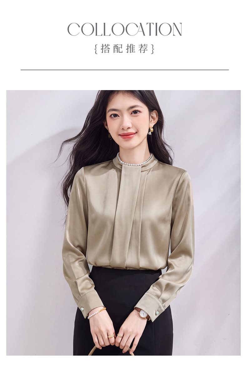 있음 선적 실사 2026 가을 새로운 한국 스타일 다용도 긴팔 캐주얼 셔츠 여성 셔츠 상세 이미지 6