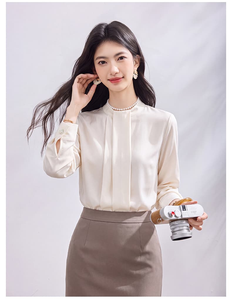 있음 선적 실사 2026 가을 새로운 한국 스타일 다용도 긴팔 캐주얼 셔츠 여성 셔츠 상세 이미지 24