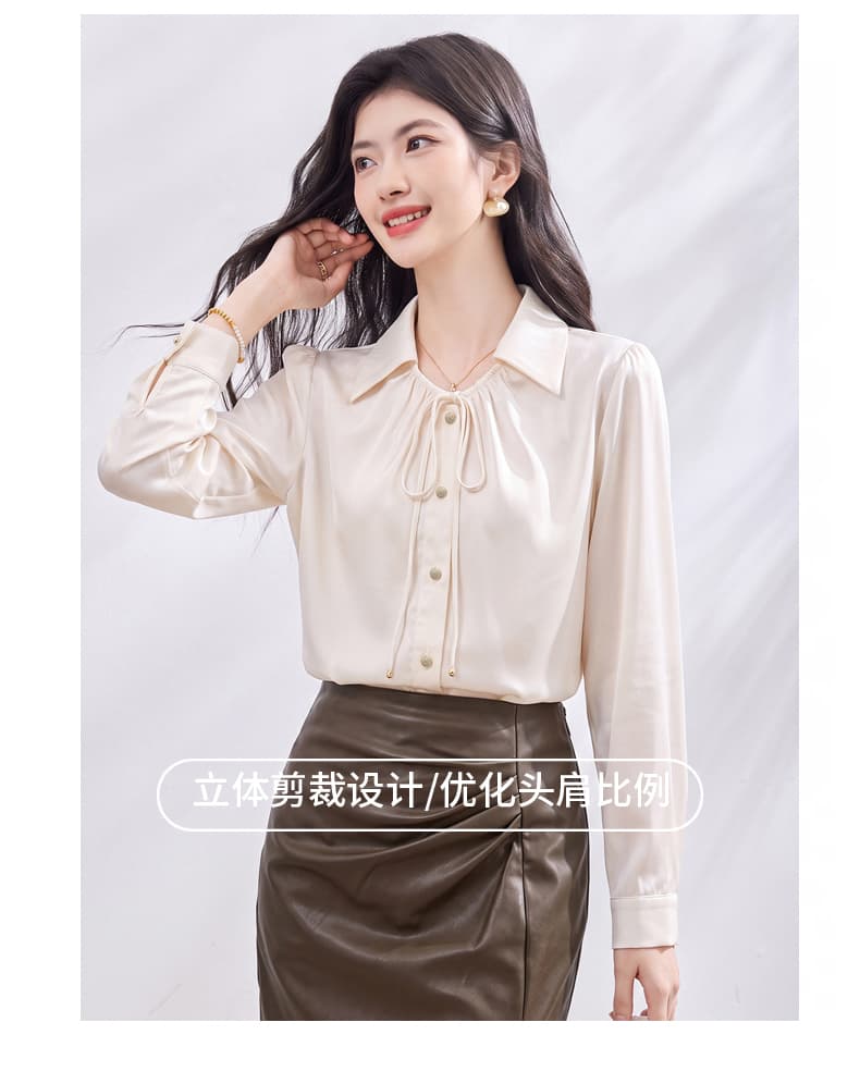 있음 선적 실사 2026 가을 새로운 한국 스타일 다용도 긴팔 캐주얼 셔츠 여성 셔츠 가을 상세 이미지 8