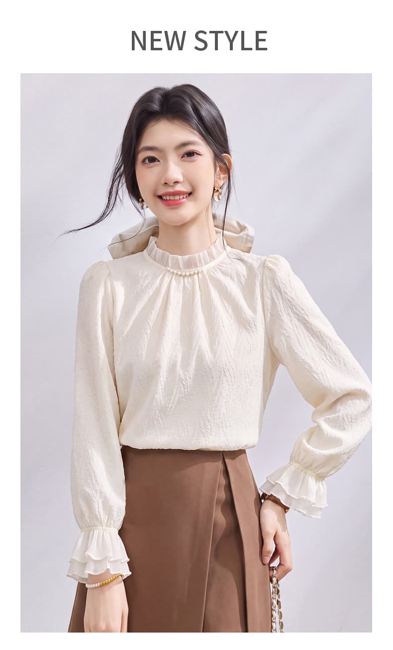 있음 선적 실사 2026 가을 새로운 한국 스타일 다용도 긴팔 캐주얼 셔츠 여성 셔츠 상세 이미지 1