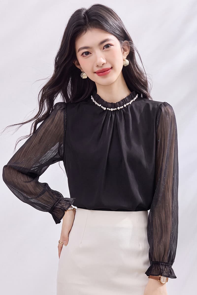 있음 선적 실사 2026 가을 새로운 한국 스타일 다용도 긴팔 캐주얼 셔츠 여성 셔츠 이미지 6