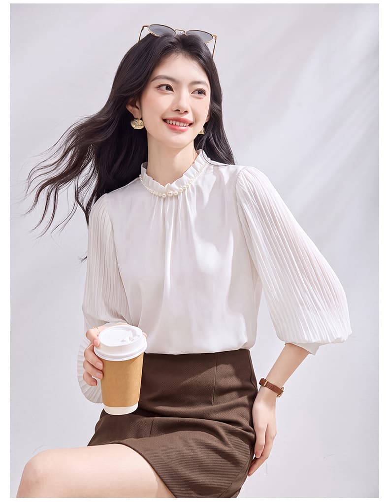 있음 선적 실사 2026 가을 새로운 한국 스타일 다용도 긴팔 캐주얼 셔츠 여성 셔츠 상세 이미지 21