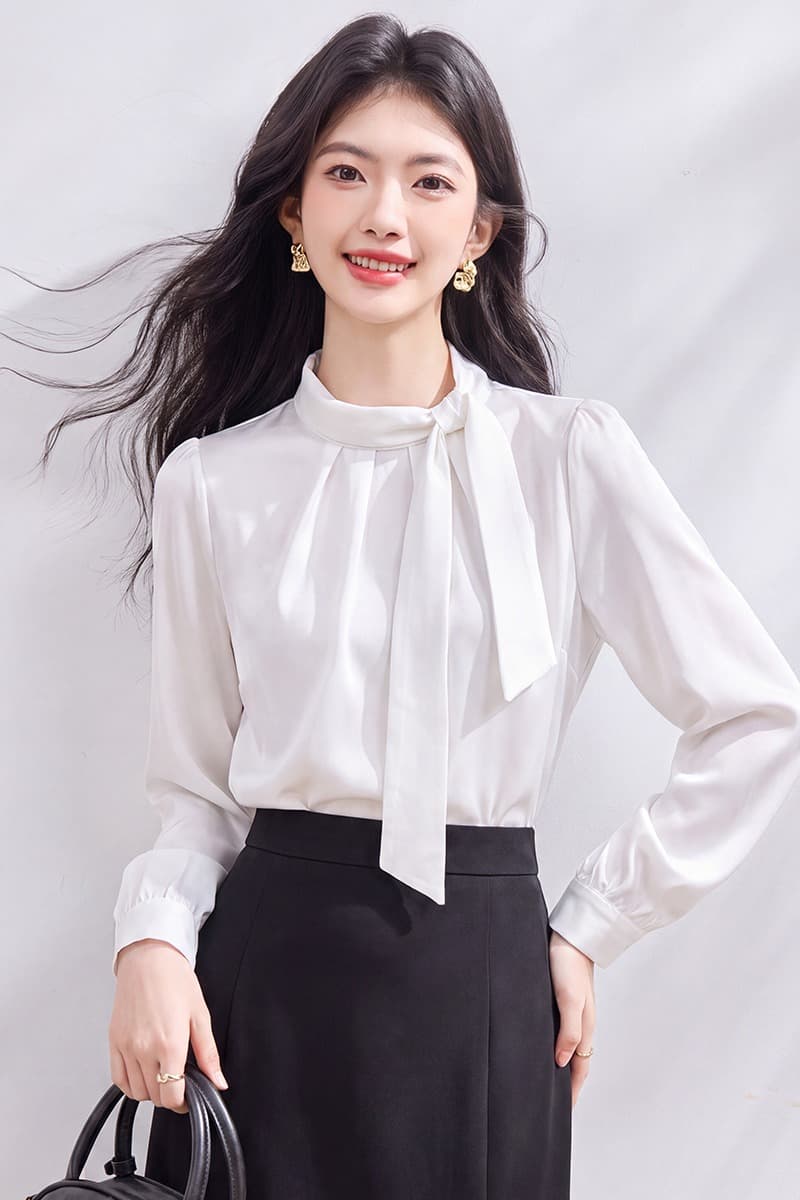 있음 선적 실사 2026 가을 새로운 한국 스타일 다용도 긴팔 캐주얼 셔츠 여성 셔츠 이미지 6