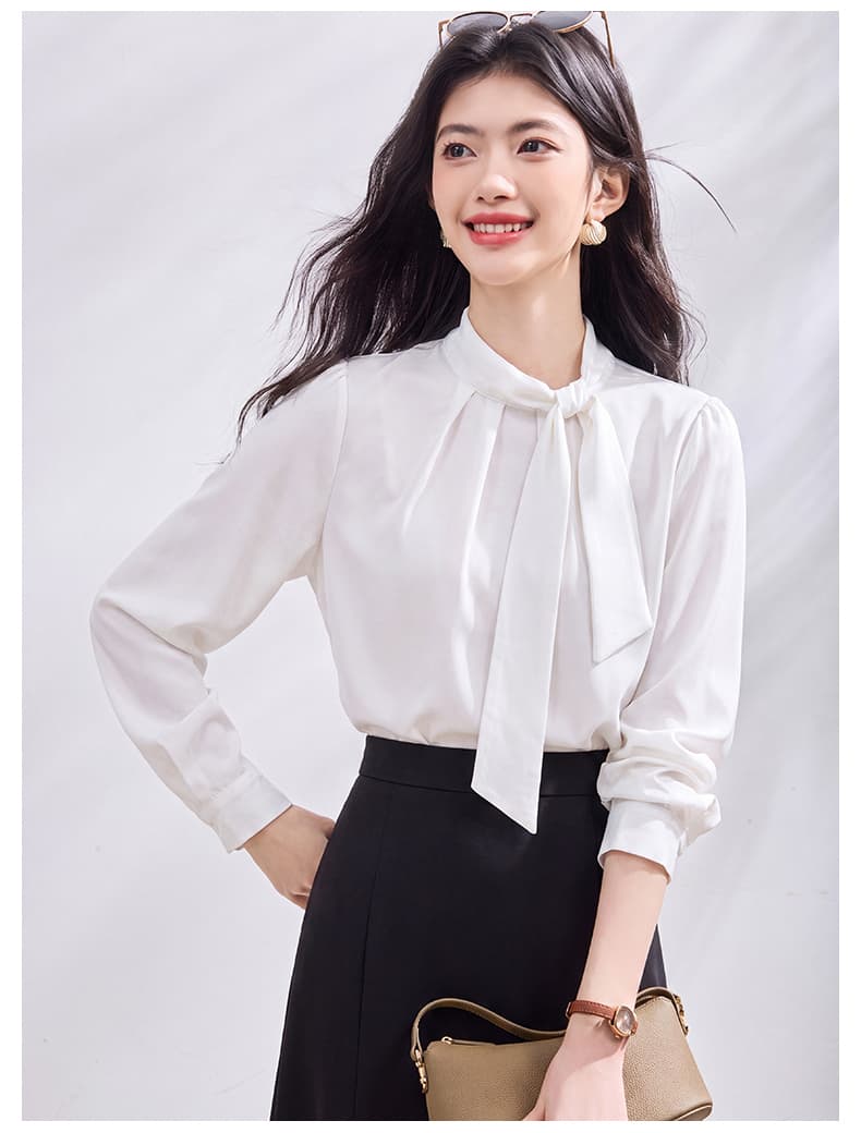 있음 선적 실사 2026 가을 새로운 한국 스타일 다용도 긴팔 캐주얼 셔츠 여성 셔츠 상세 이미지 16