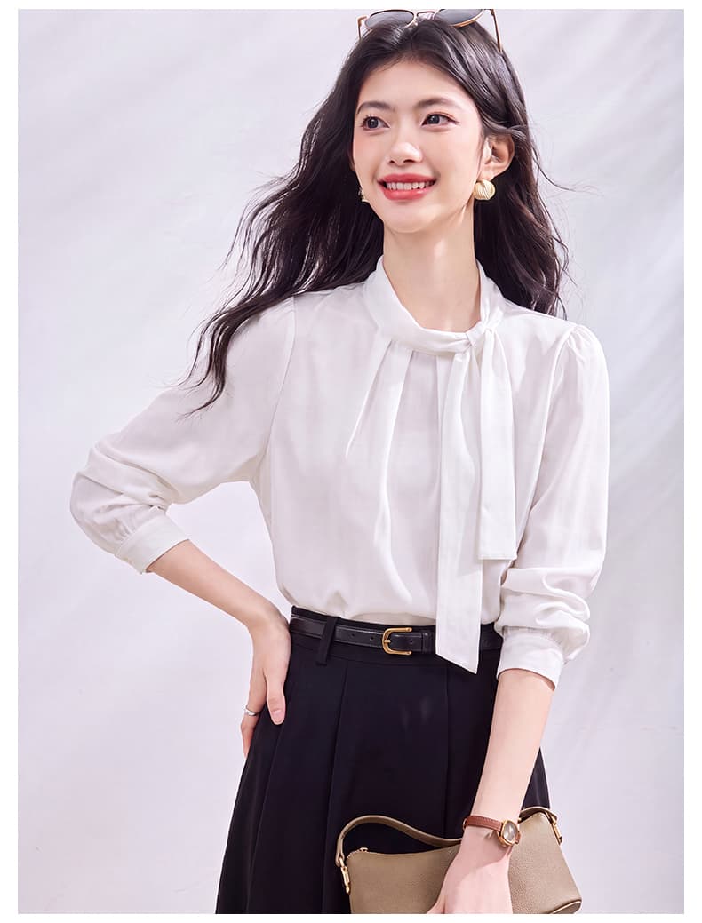 있음 선적 실사 2026 가을 새로운 한국 스타일 다용도 긴팔 캐주얼 셔츠 여성 셔츠 상세 이미지 21