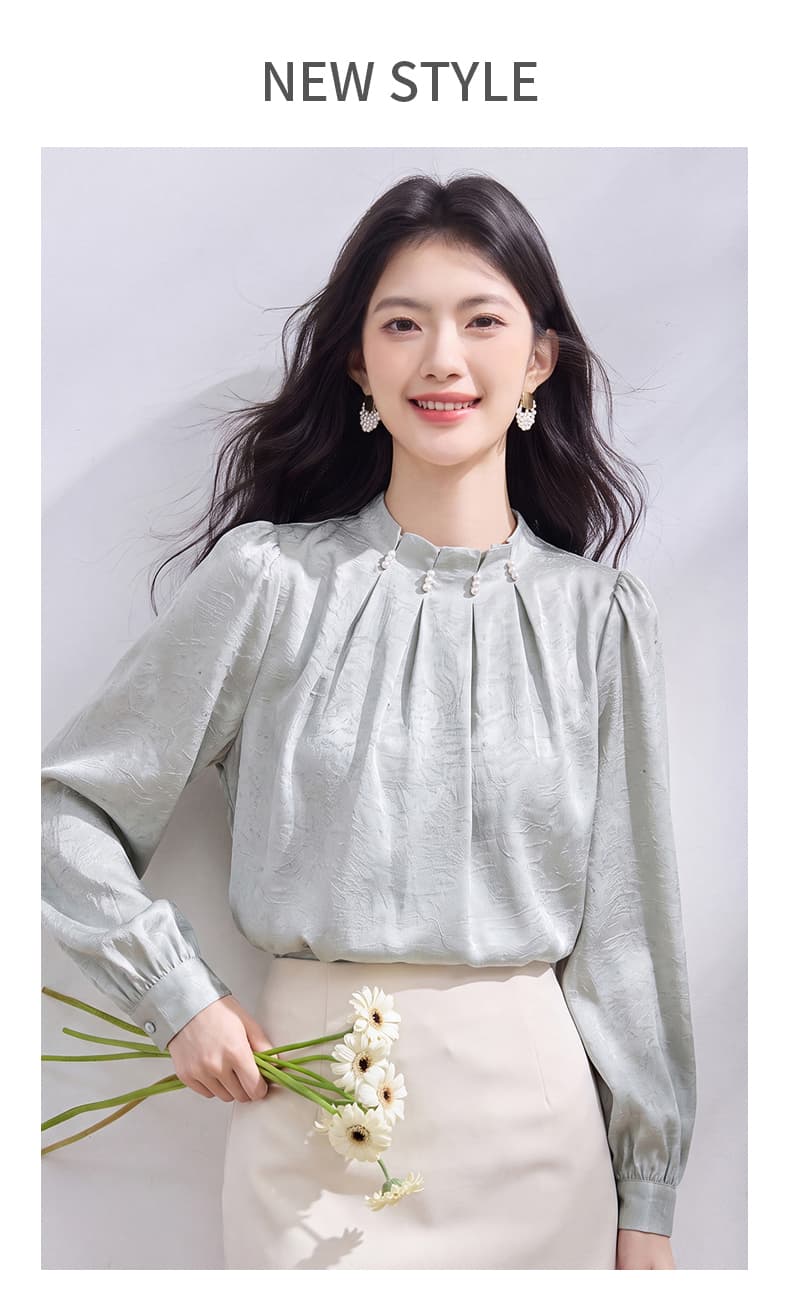 있음 선적 실사 2026 가을 새로운 한국 스타일 다용도 긴팔 캐주얼 셔츠 여성 셔츠 상세 이미지 1