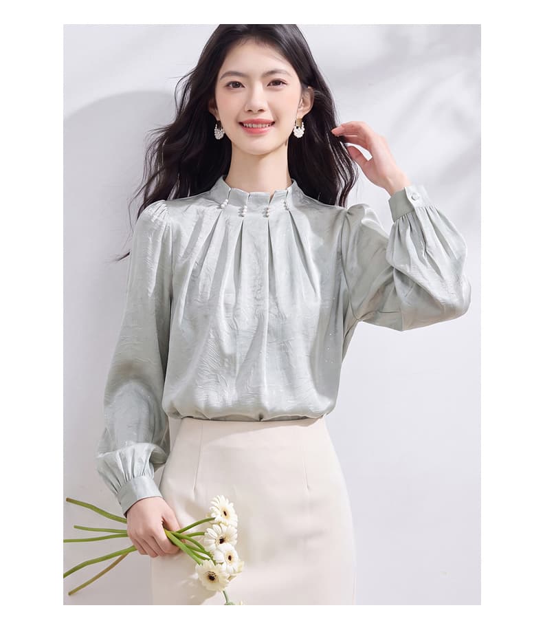 있음 선적 실사 2026 가을 새로운 한국 스타일 다용도 긴팔 캐주얼 셔츠 여성 셔츠 상세 이미지 4