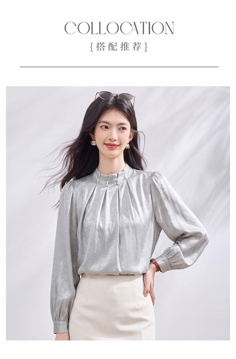 있음 선적 실사 2026 가을 새로운 한국 스타일 다용도 긴팔 캐주얼 셔츠 여성 셔츠 상세 이미지 6