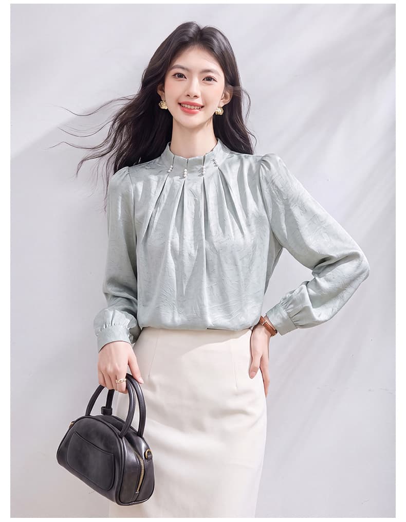 있음 선적 실사 2026 가을 새로운 한국 스타일 다용도 긴팔 캐주얼 셔츠 여성 셔츠 상세 이미지 24