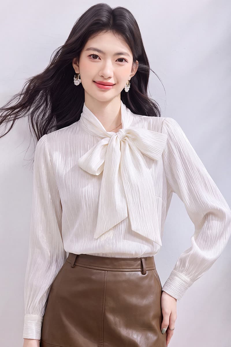 있음 선적 실사 2026 가을 새로운 한국 스타일 다용도 긴팔 캐주얼 셔츠 여성 셔츠 이미지 6