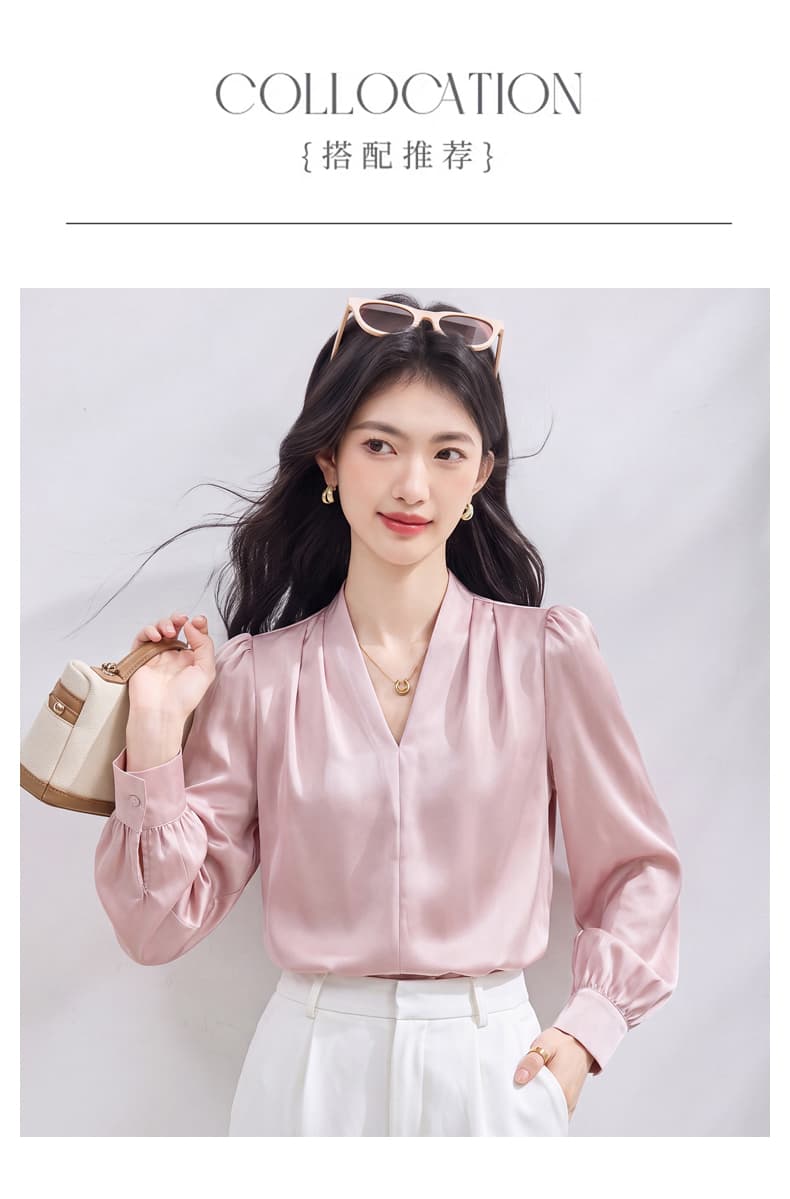 있음 선적 실사 2026 가을 새로운 한국 스타일 다용도 긴팔 캐주얼 셔츠 여성 셔츠 상세 이미지 6