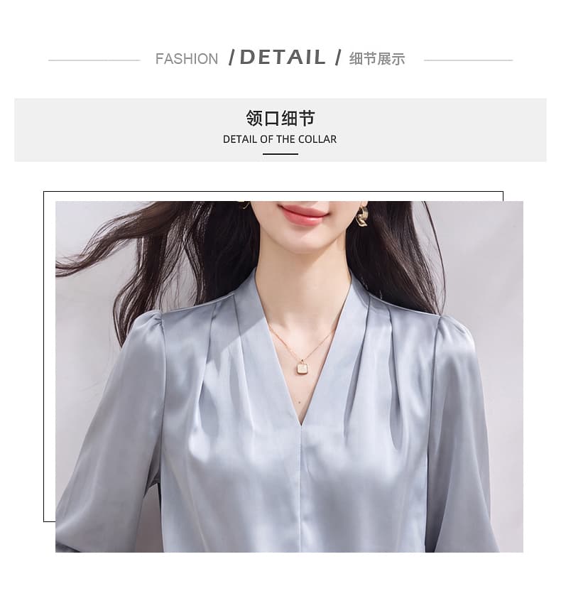 있음 선적 실사 2026 가을 새로운 한국 스타일 다용도 긴팔 캐주얼 셔츠 여성 셔츠 상세 이미지 11