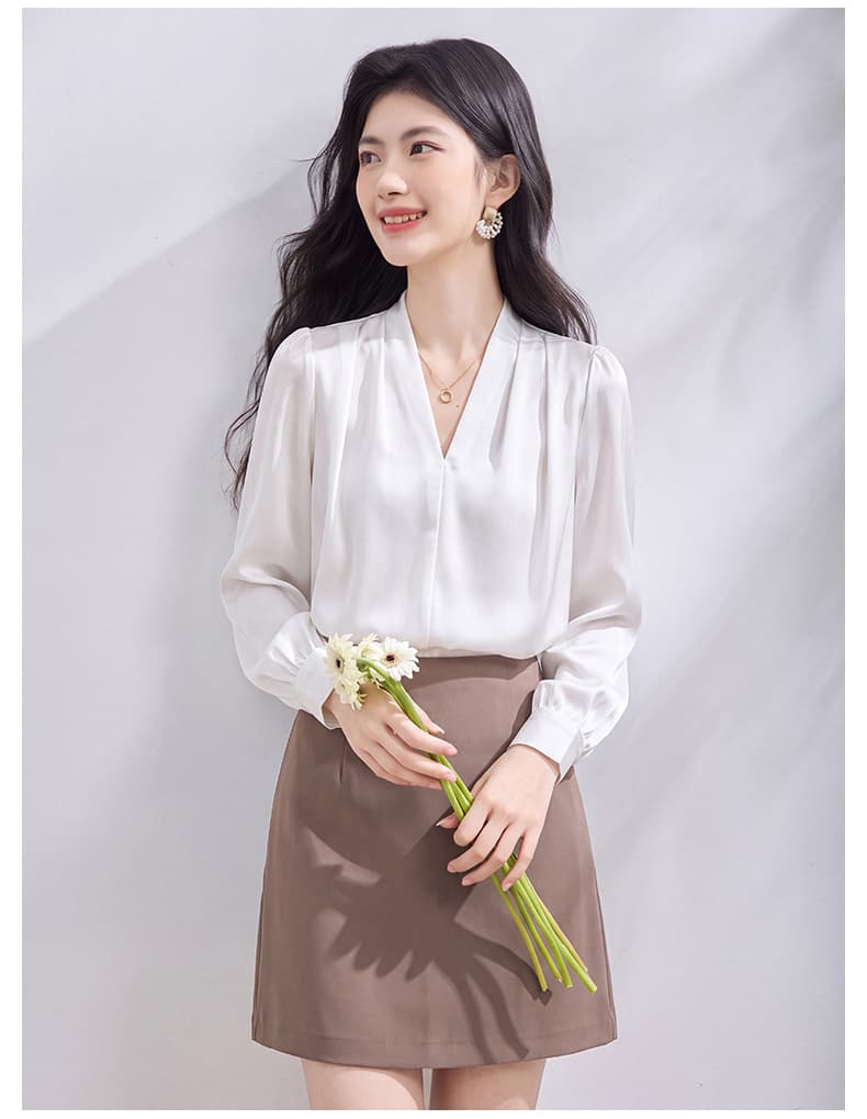 있음 선적 실사 2026 가을 새로운 한국 스타일 다용도 긴팔 캐주얼 셔츠 여성 셔츠 상세 이미지 29