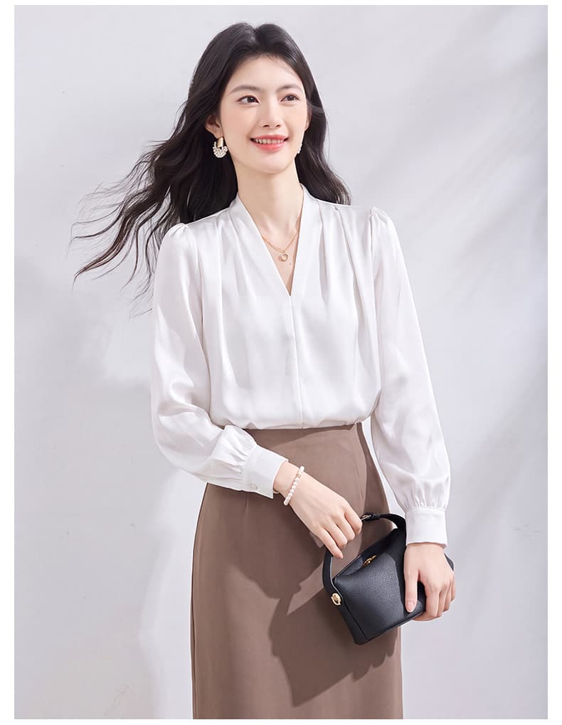 있음 선적 실사 2026 가을 새로운 한국 스타일 다용도 긴팔 캐주얼 셔츠 여성 셔츠 상세 이미지 30