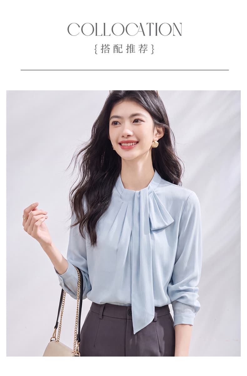 있음 선적 실사 2026 가을 새로운 한국 스타일 다용도 긴팔 캐주얼 셔츠 여성 셔츠 상세 이미지 5