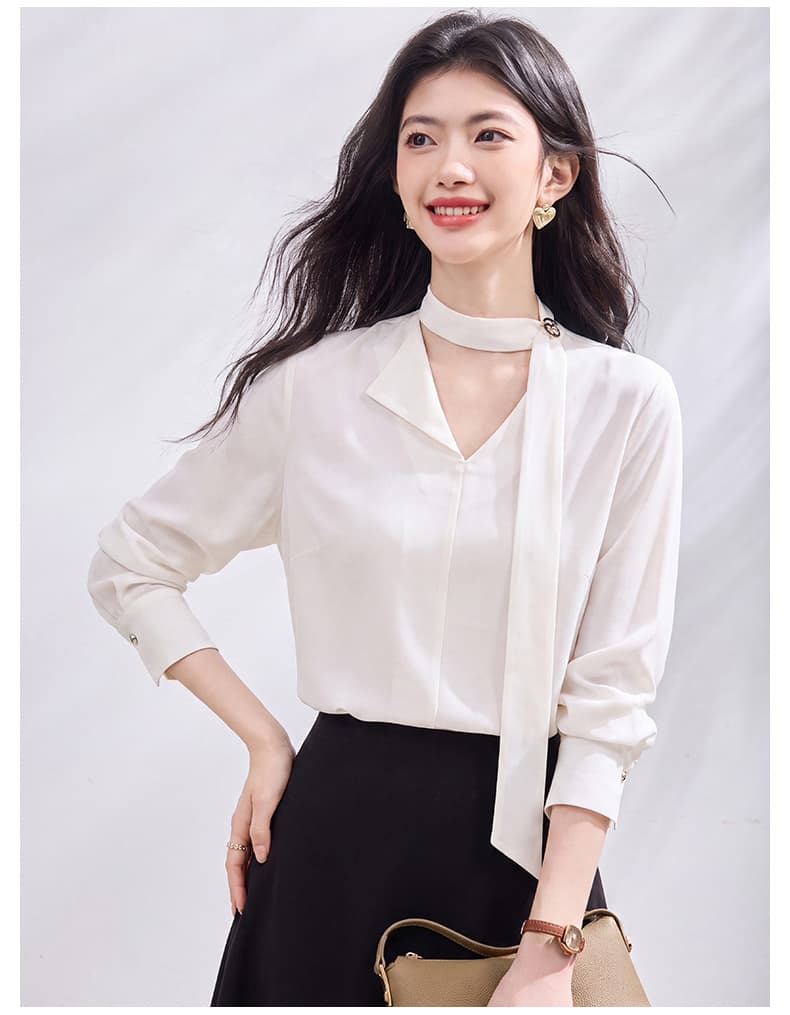 있음 선적 실사 2026 가을 새로운 한국 스타일 다용도 긴팔 캐주얼 셔츠 여성 셔츠 상세 이미지 16