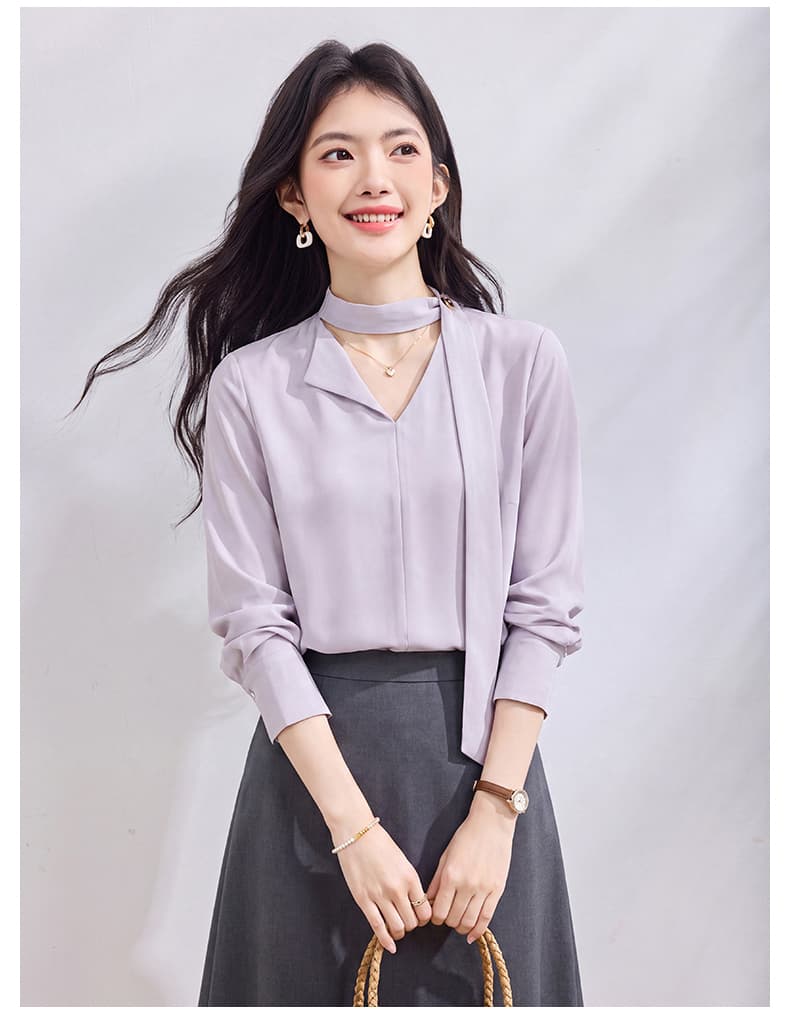 있음 선적 실사 2026 가을 새로운 한국 스타일 다용도 긴팔 캐주얼 셔츠 여성 셔츠 상세 이미지 22