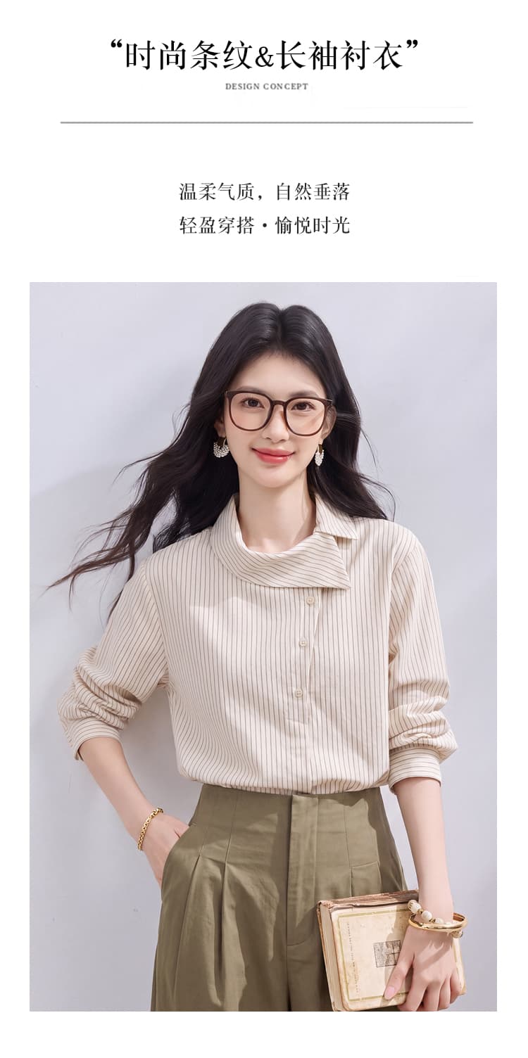 있음 선적 실사 2026 가을 새로운 한국 스타일 다용도 긴팔 캐주얼 셔츠 여성 셔츠 상세 이미지 9