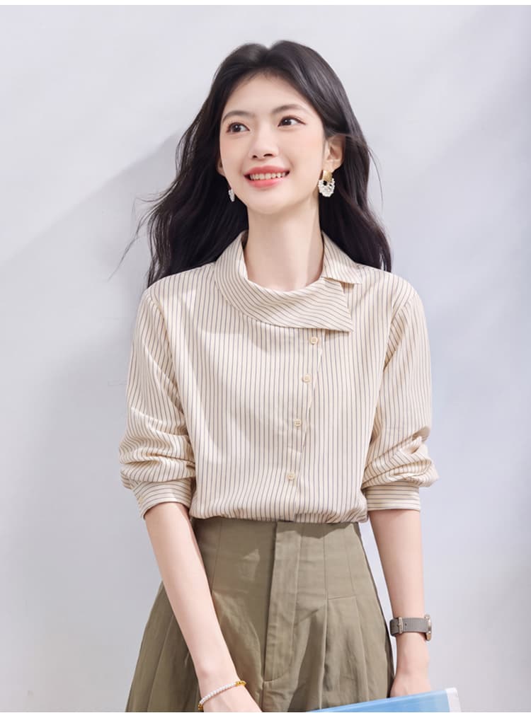 있음 선적 실사 2026 가을 새로운 한국 스타일 다용도 긴팔 캐주얼 셔츠 여성 셔츠 상세 이미지 24