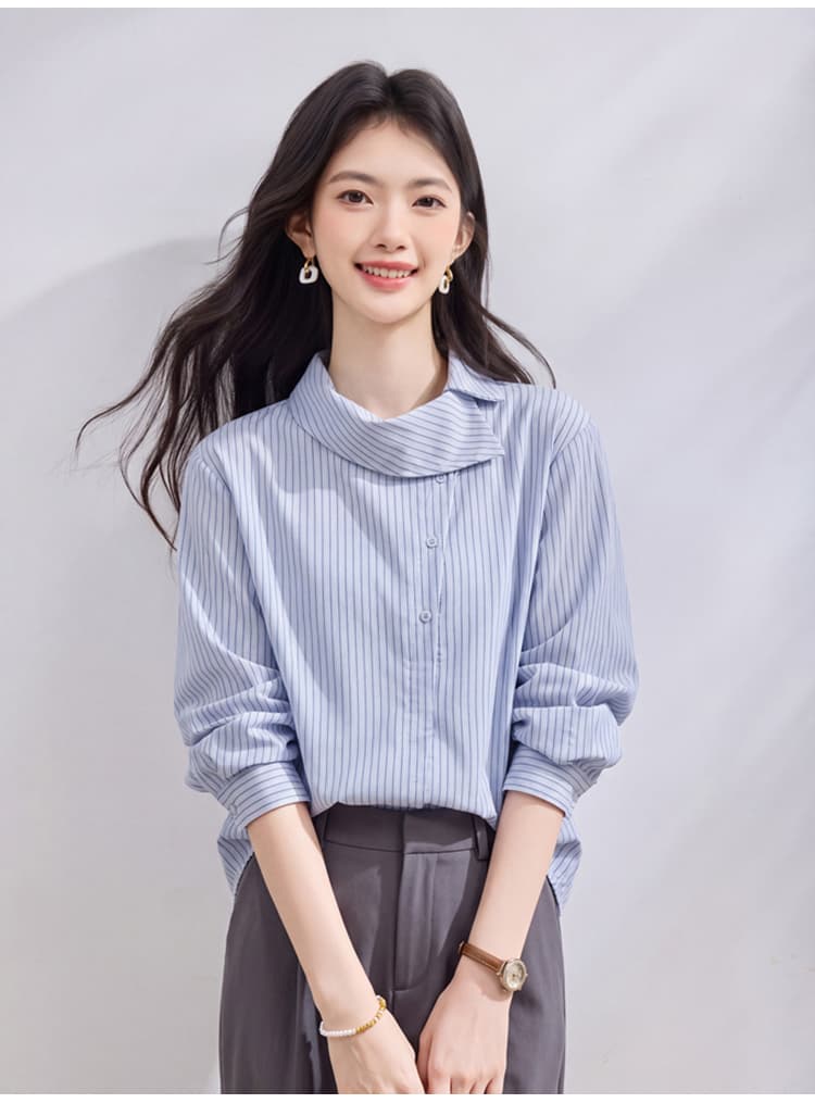 있음 선적 실사 2026 가을 새로운 한국 스타일 다용도 긴팔 캐주얼 셔츠 여성 셔츠 상세 이미지 36