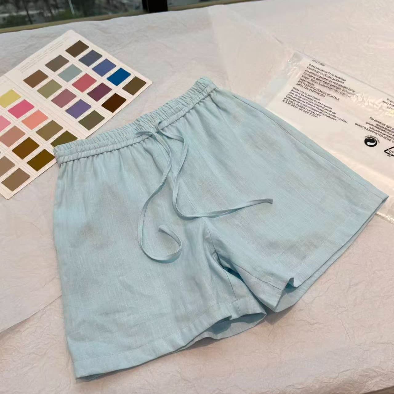 법 생산 아마 반바지 비록 반바지 또한 같은 원하는 세심한 상세 이미지 5
