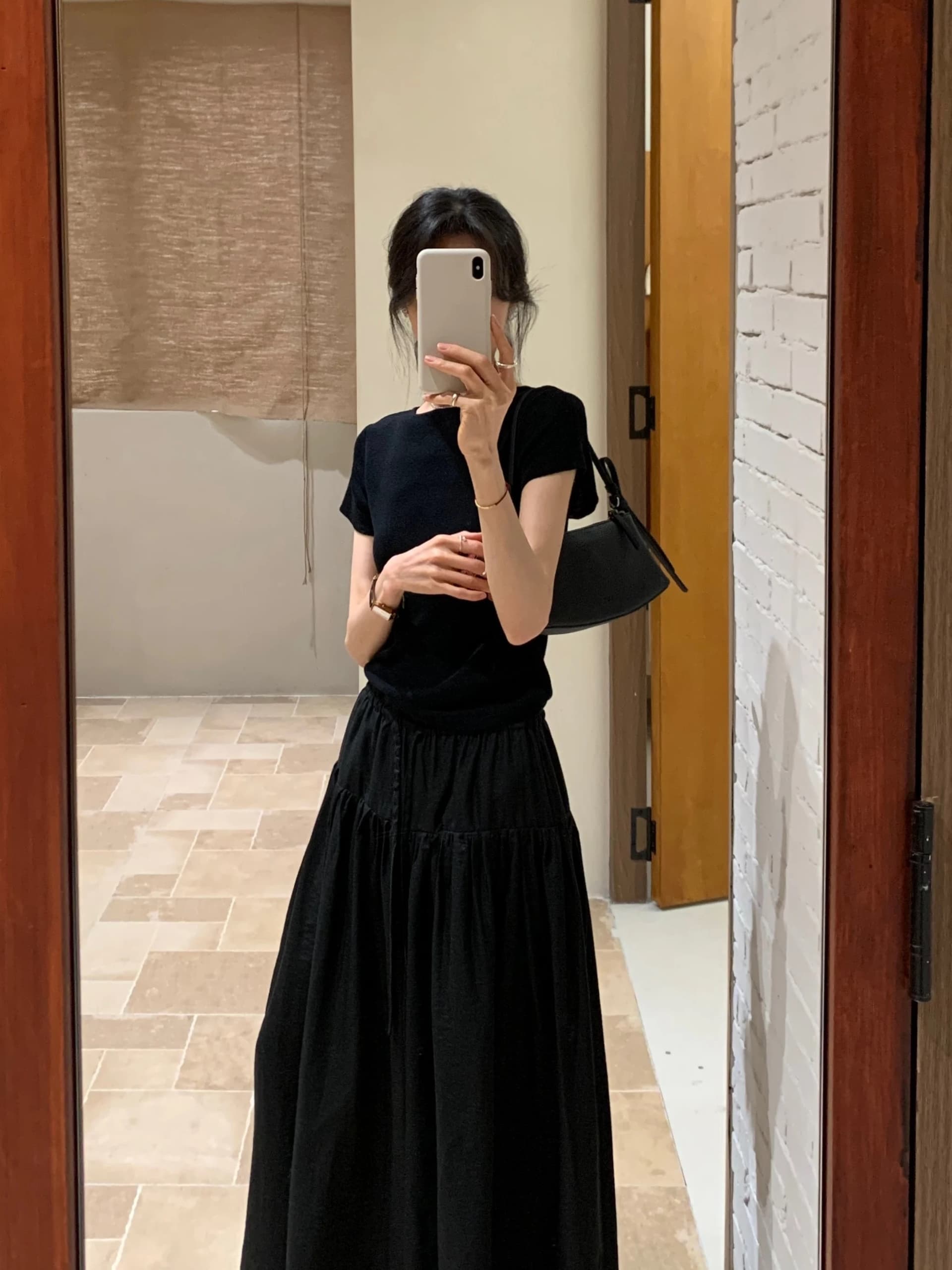 brivin 검정색 레이스 허리밴드 치마바지 여성 여름 새로운 느슨함 센스 펌프 로프 도루 센스 넓은 다리 슬림해 보이는 캐주얼 바지 상세 이미지 3