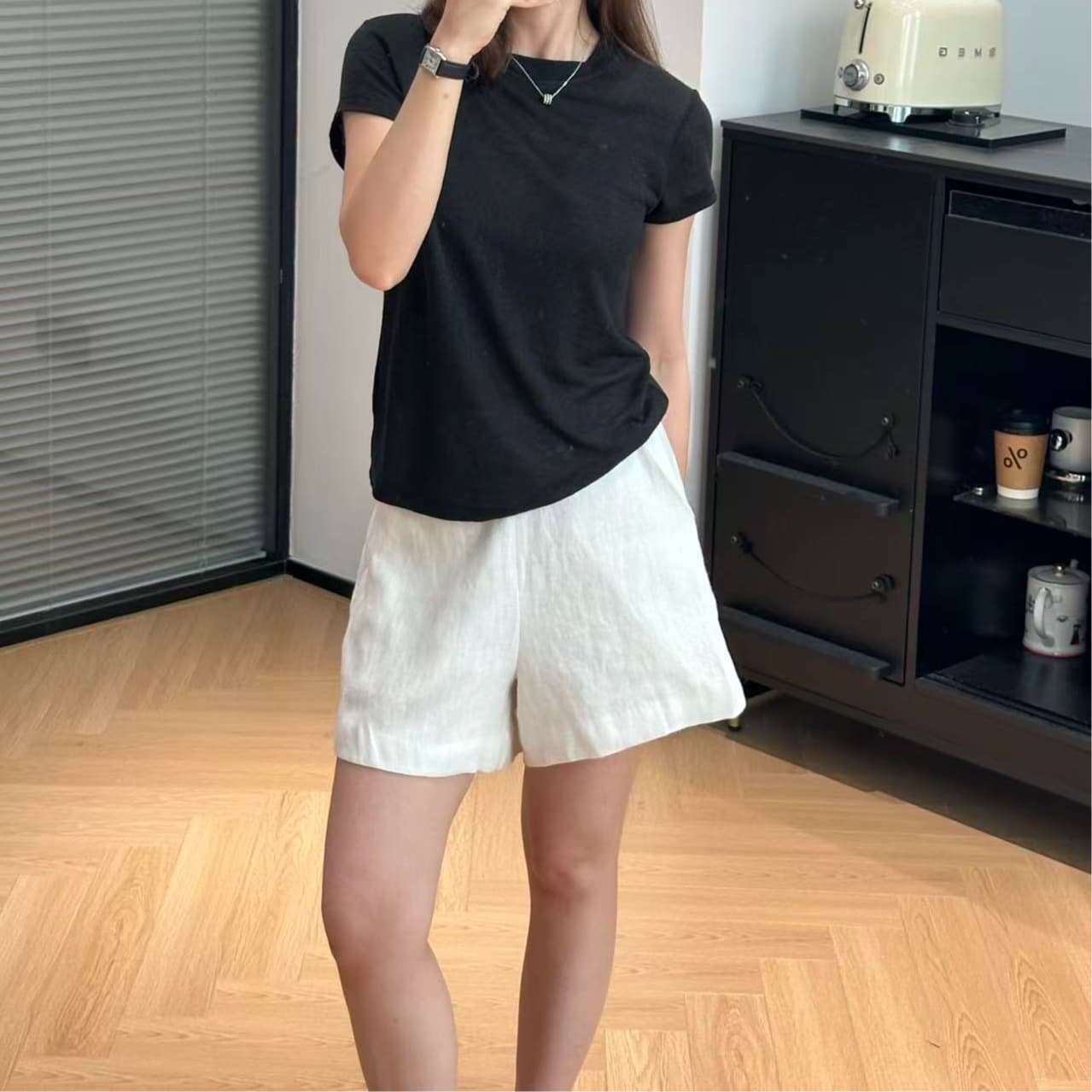 라이 경기 서울 주간 실크 아마 핑크색 반바지 이미지 5