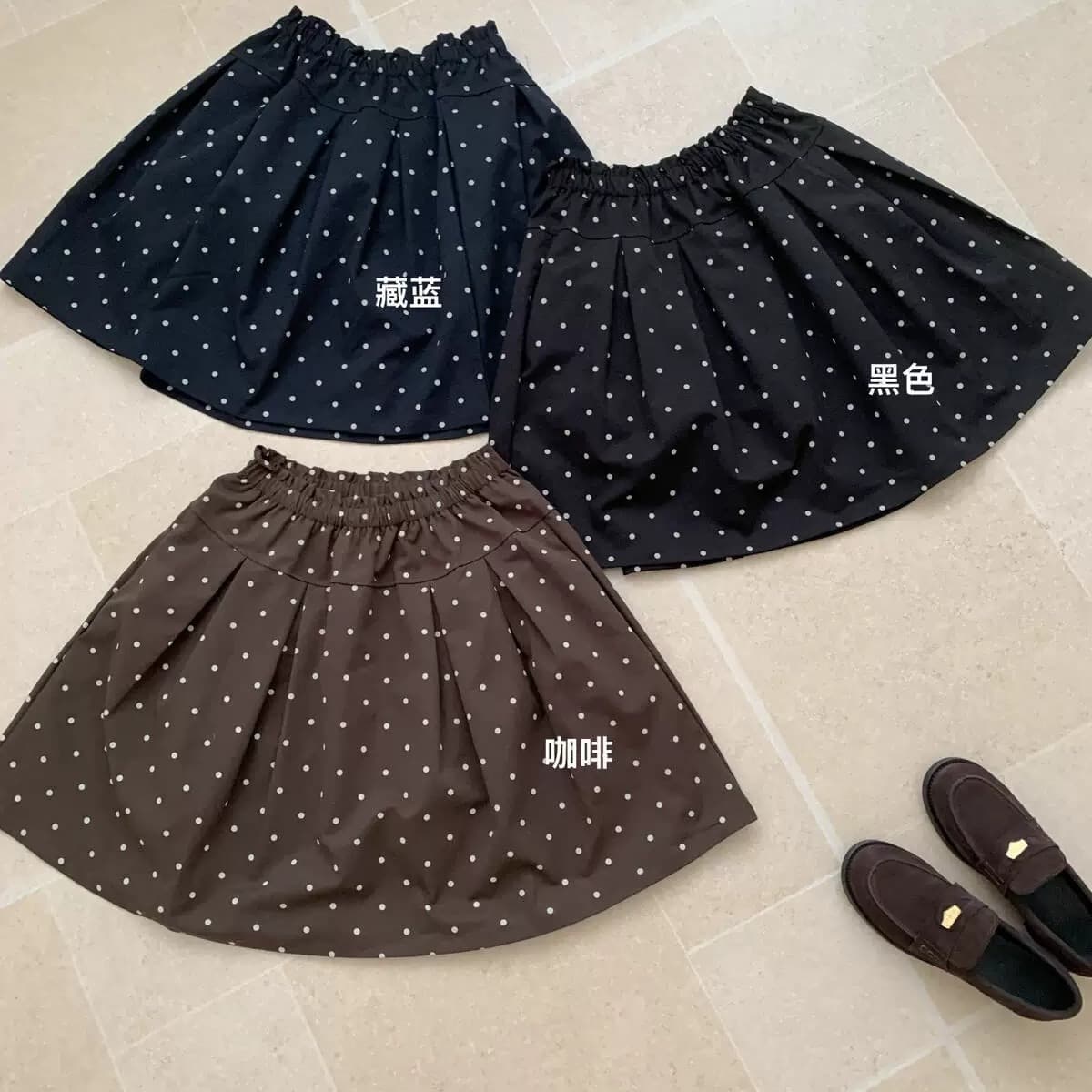 강력 추천 무거운 작업 명중 Pleat 도트 무늬 반신 스커트 여성 이른 가을 새로운 한 부서 슬림해 보이는 다용도 한 마디 꽃밭 치마 상세 이미지 1