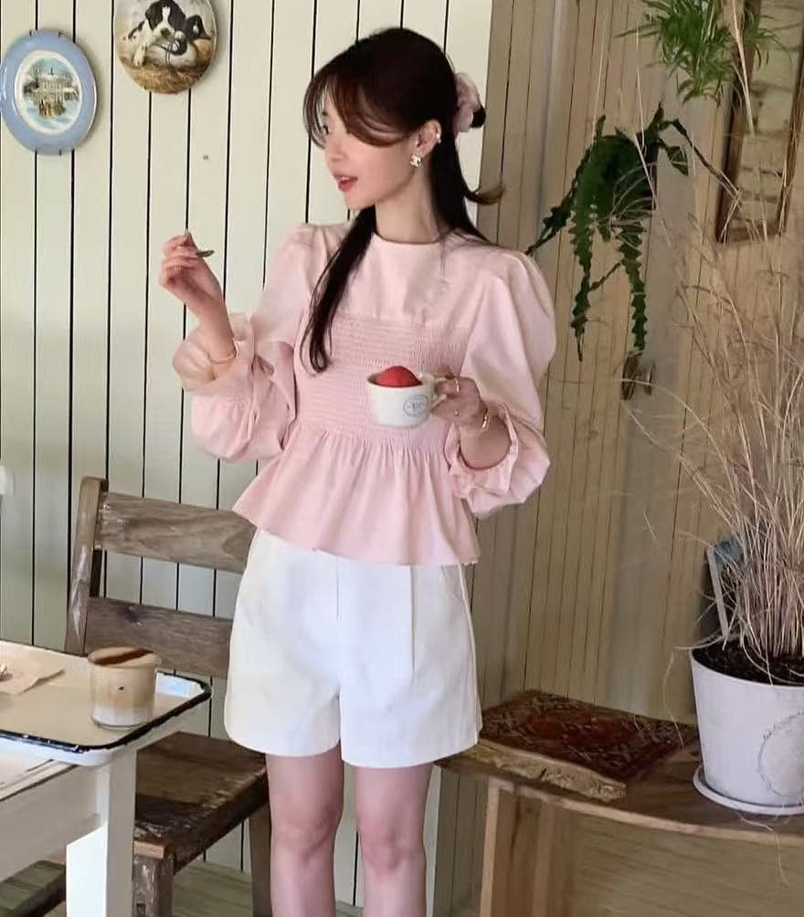 지금 이른 봄 우아함 품격 허리 수축 슬림해 보이는 연령 감소 셔츠 이미지 2