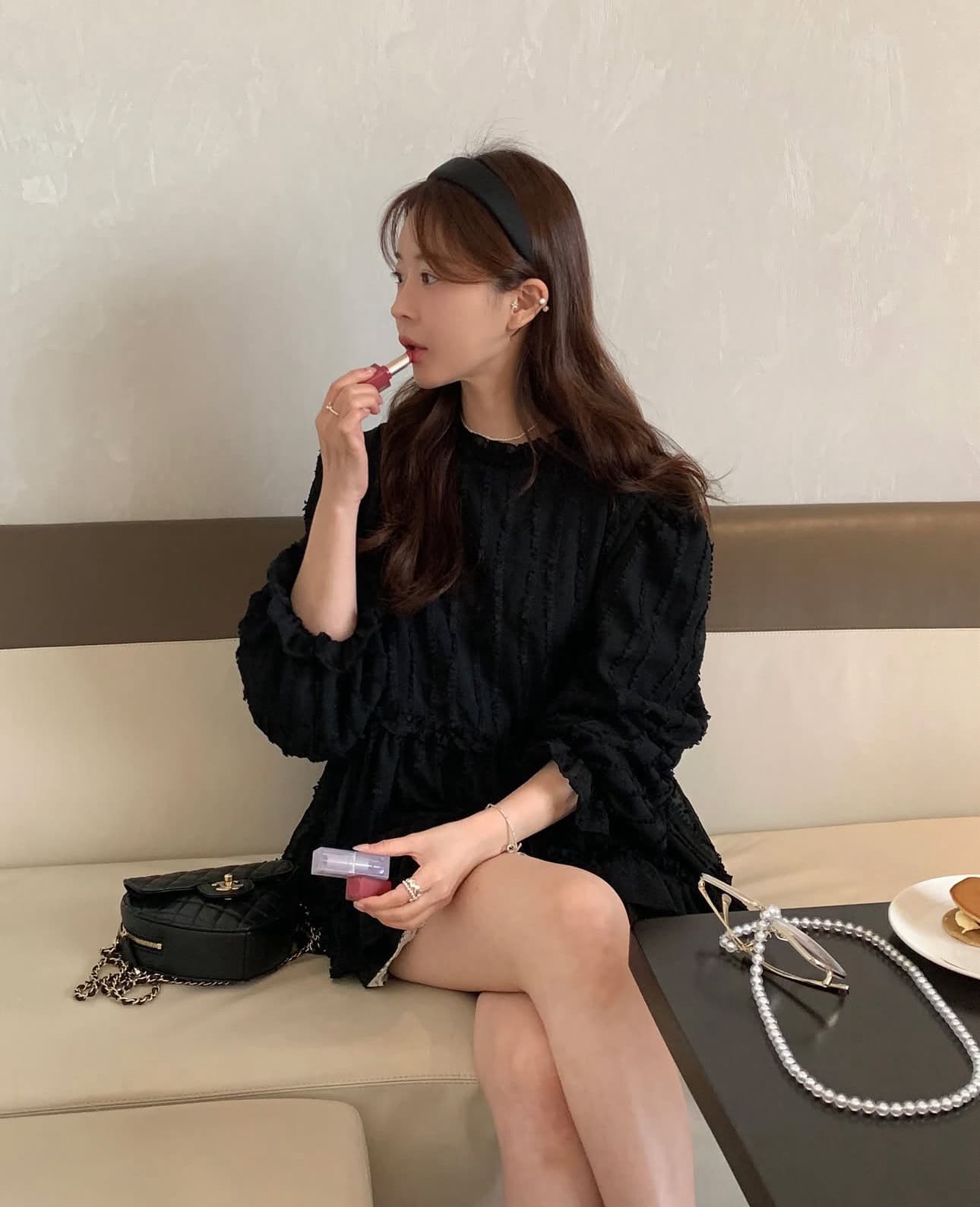 지금 이른 봄 레트로 자카드 루즈핏 연령 감소 셔츠 상세 이미지 18