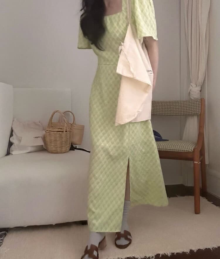 재고 있음 우아함 품격 광장 칼라 레이스업 허리 수축 드레스 상세 이미지 6