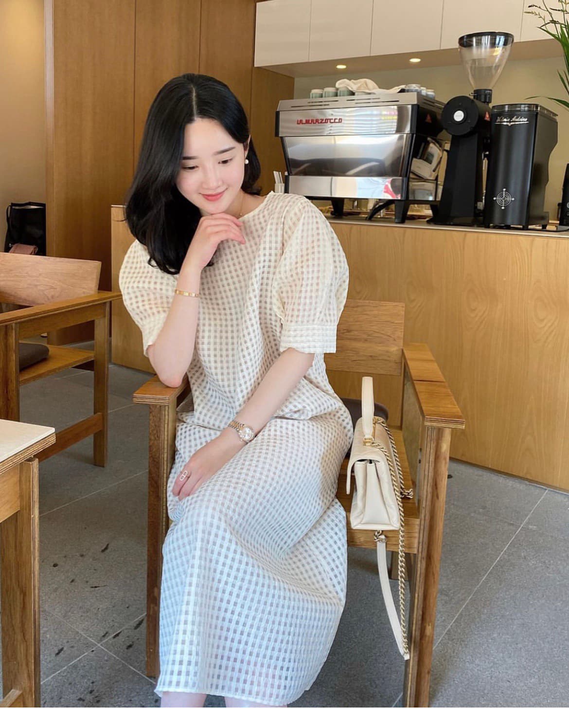 재고 있음 한 스타일 레트로 품격 루즈핏 드레스 상세 이미지 1
