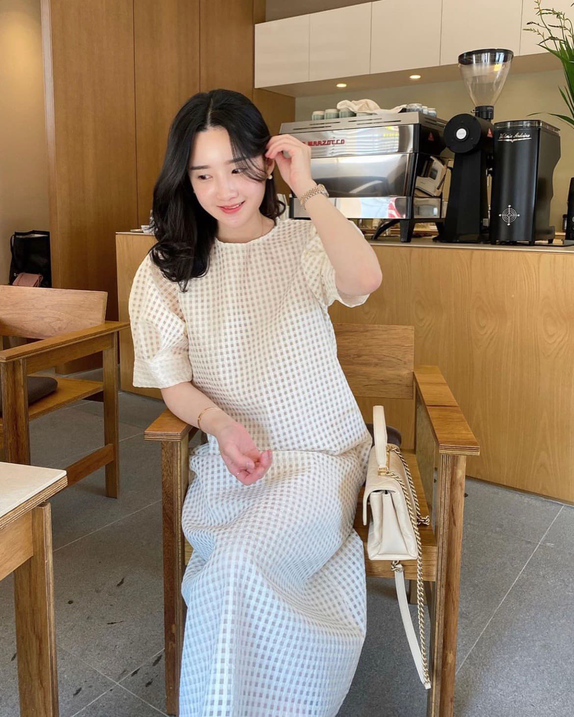 재고 있음 한 스타일 레트로 품격 루즈핏 드레스 상세 이미지 2