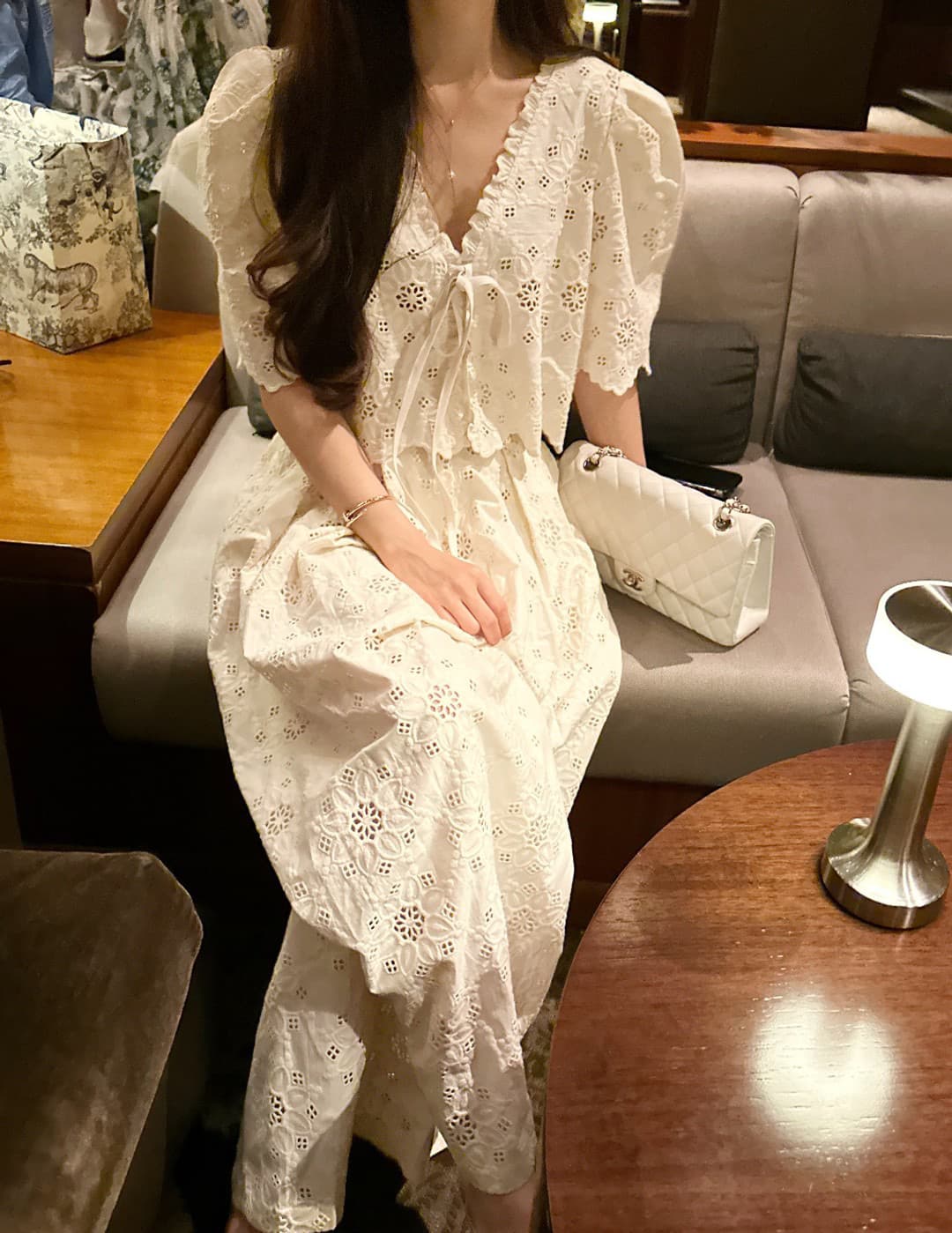 재고 있음 품격 레이스 자수 패션 세트 이미지 4