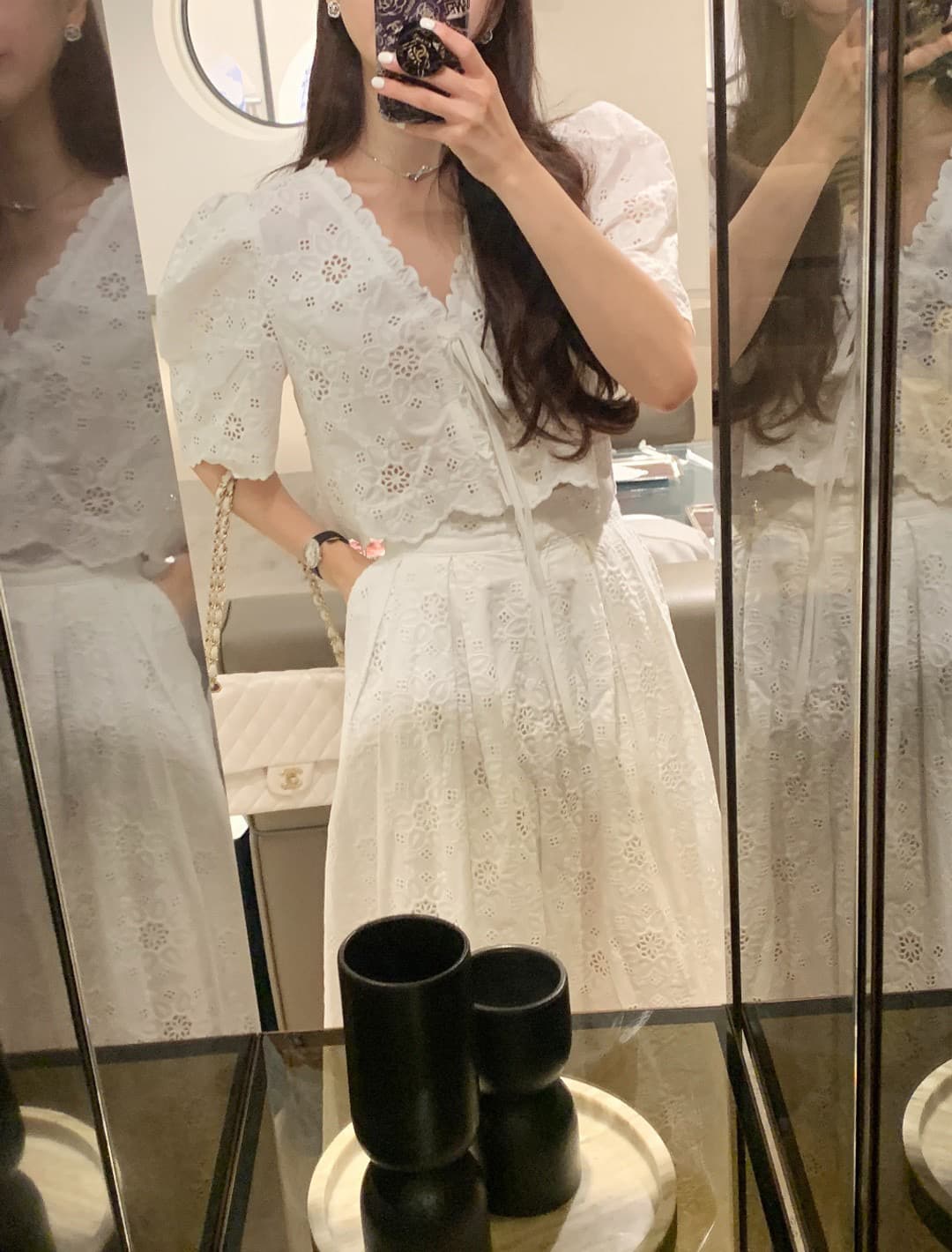 재고 있음 품격 레이스 자수 패션 세트 상세 이미지 25
