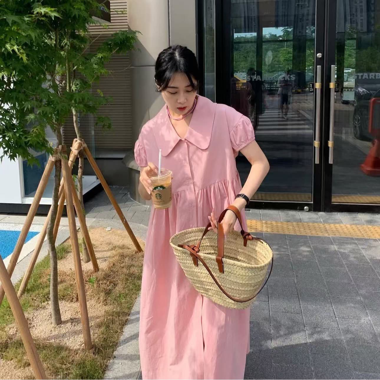 재고 있음 작은 대중 품격 베이비 칼라 연령 감소 드레스 이미지 5