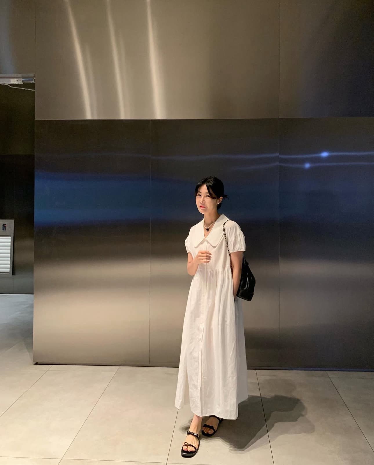 재고 있음 작은 대중 품격 베이비 칼라 연령 감소 드레스 상세 이미지 13