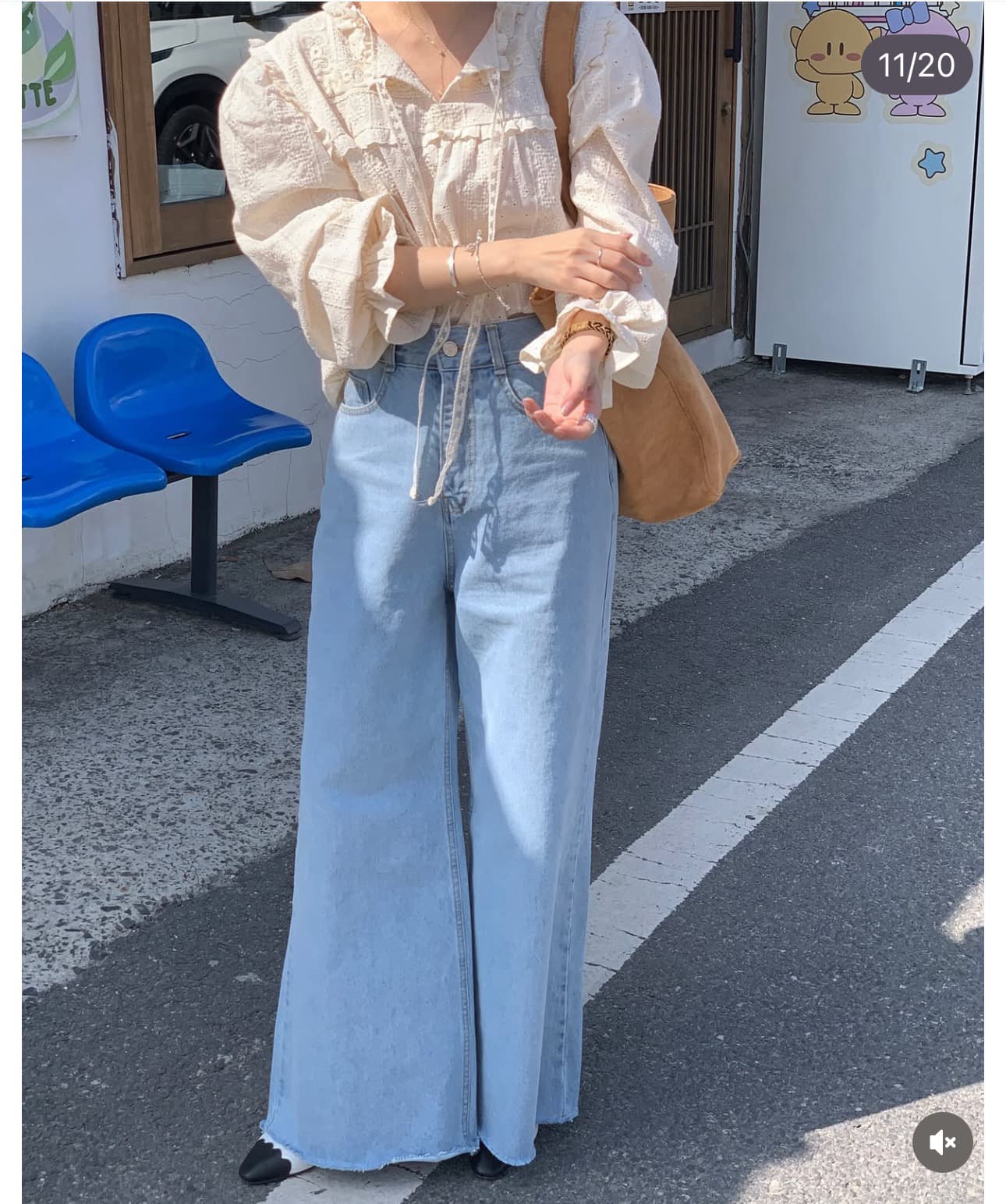 재고 있음 레트로 자수 품격 다용도 셔츠 상세 이미지 6