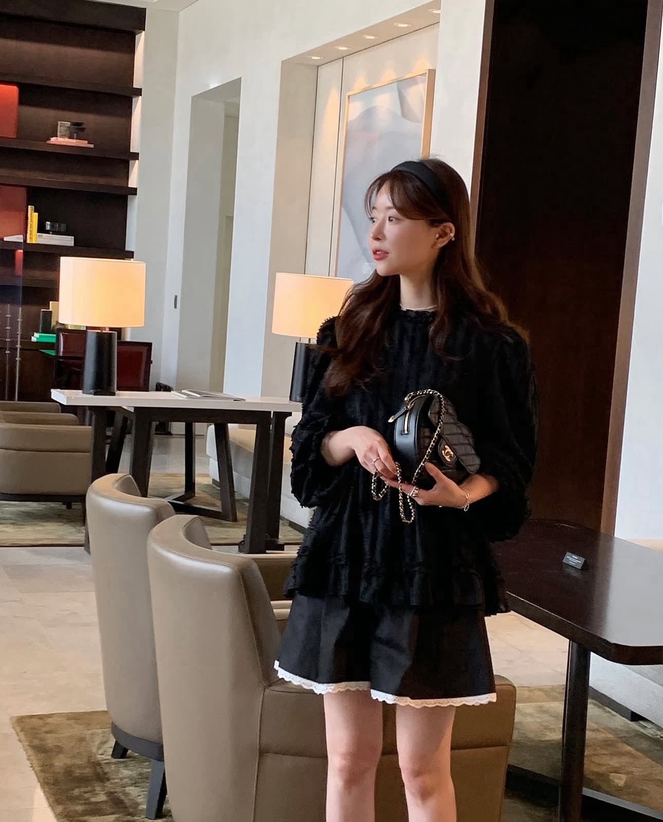 재고 있음 프랑스식 품격 레이스 자카드 셔츠 상세 이미지 30