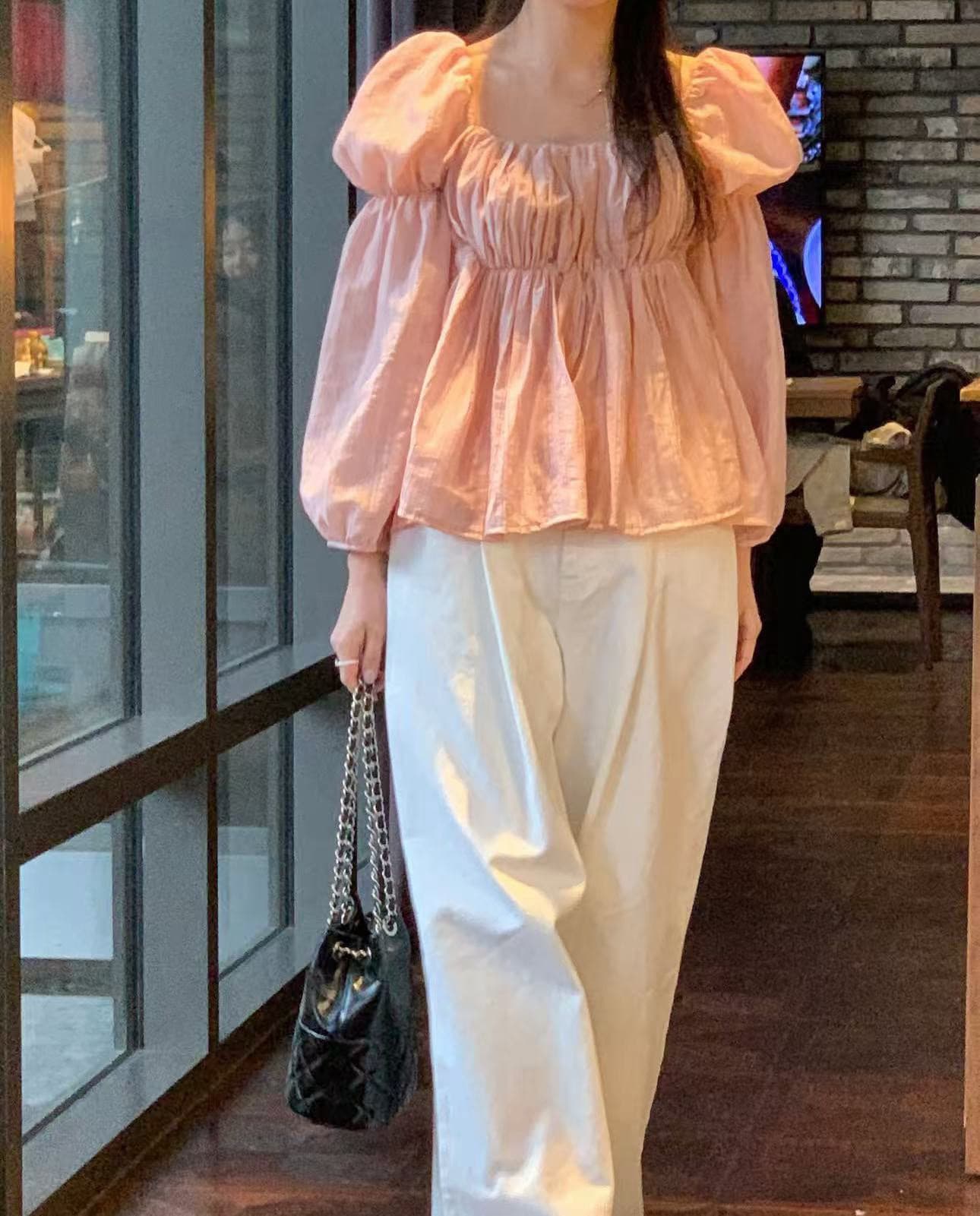 재고 있음 달콤함 연령 감소 루즈핏 셔츠 상세 이미지 10