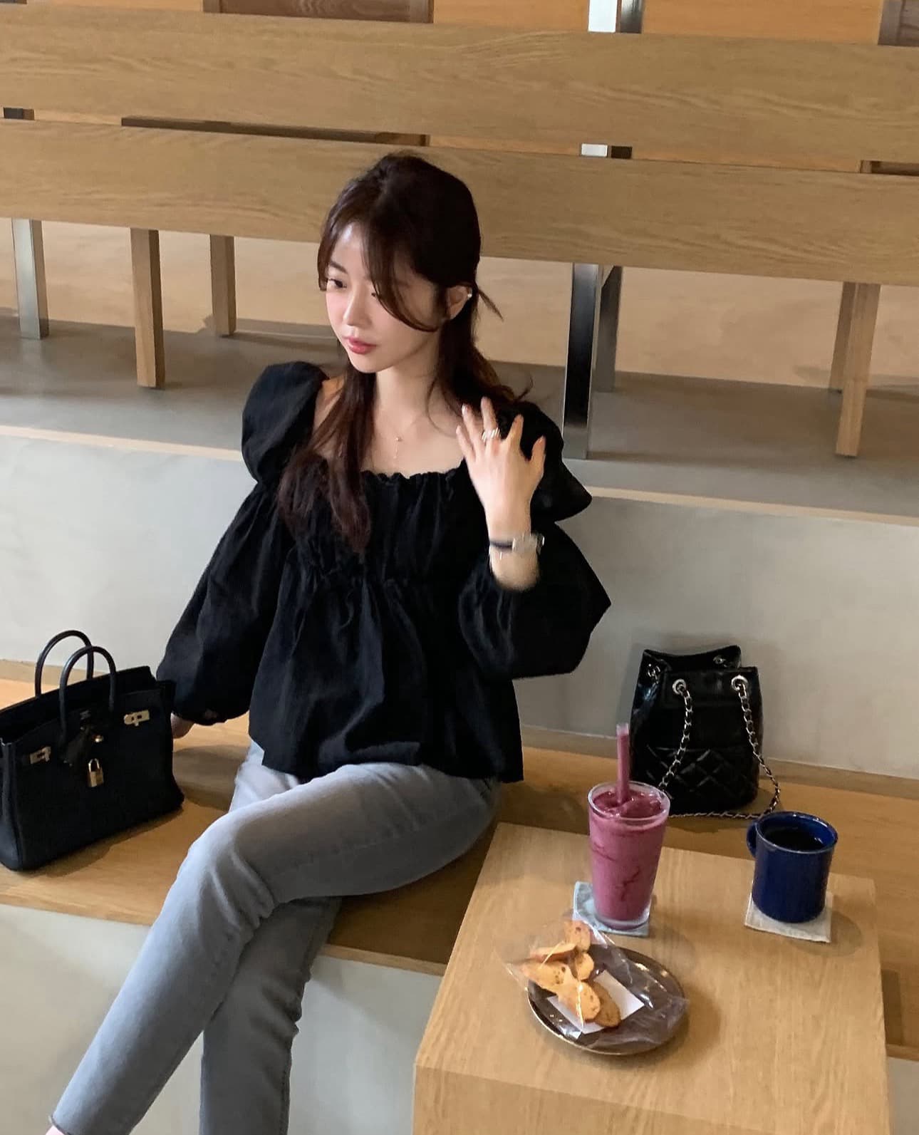 재고 있음 달콤함 연령 감소 루즈핏 셔츠 상세 이미지 30